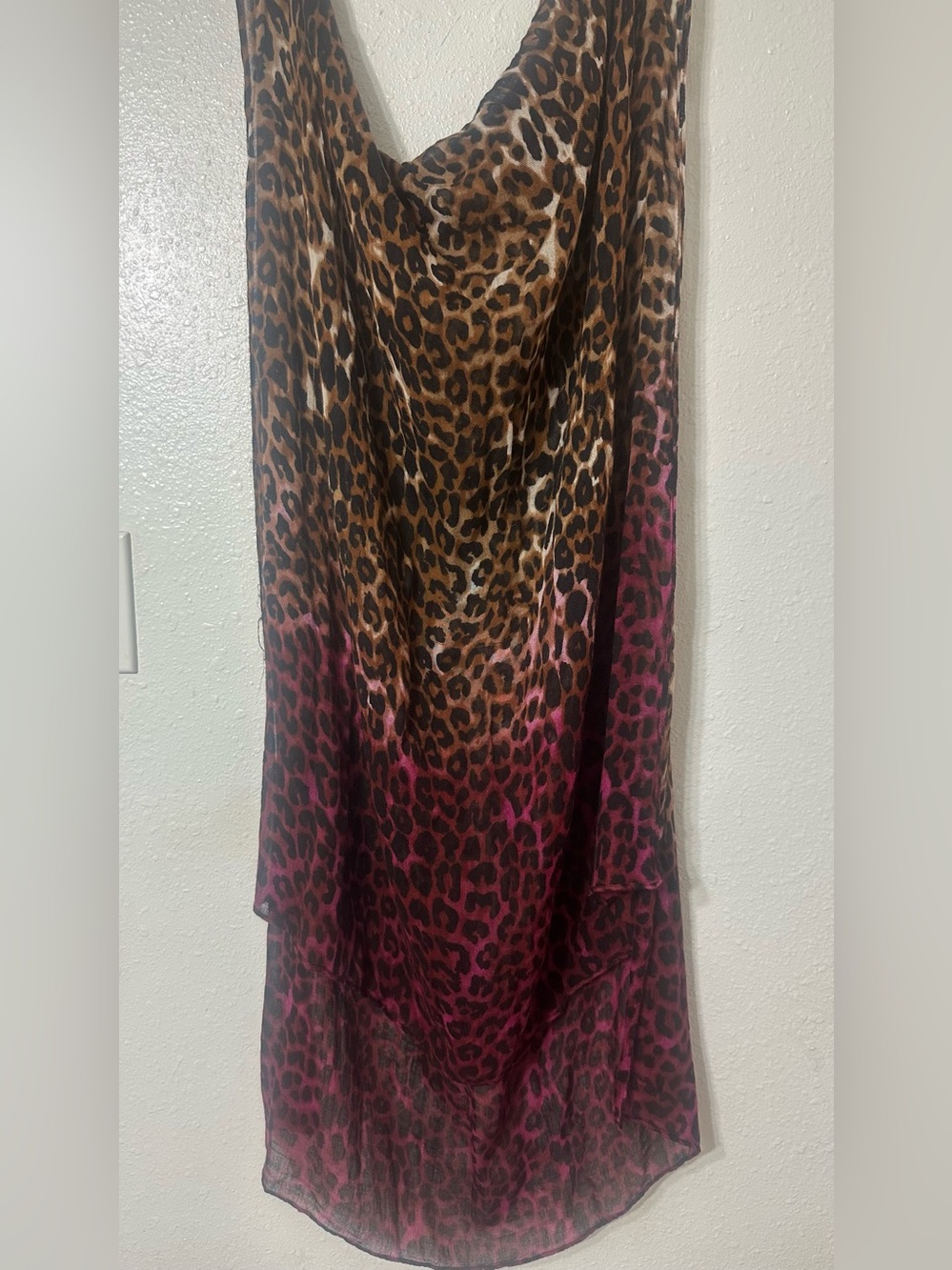 Y2K animal print scarf